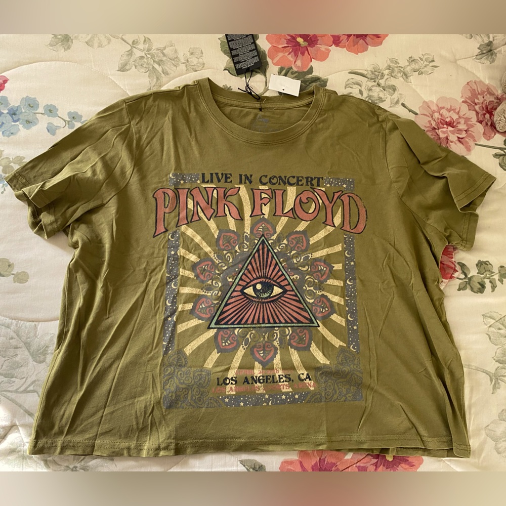 Pink Floyd Green Crop Top XL